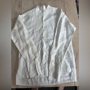 Greg Lauren Linen Tuxedo Shirt